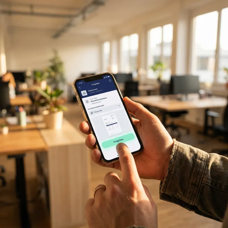 Manueller Freigabeprozess in der Linkty App