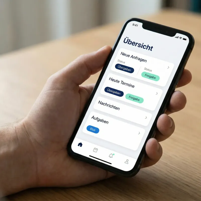 Linkty Mobile App auf einem Smartphone